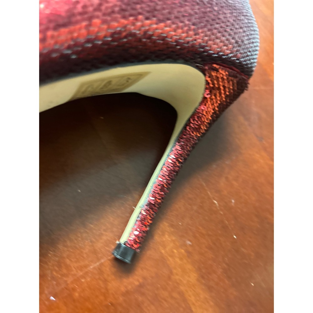 Aldo Stessy Red Sequin Pointed Toe Stiletto Pumps Womens 8 - Picture 12 of 12
